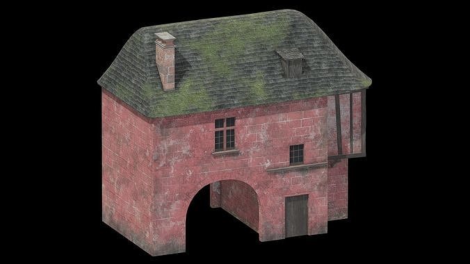 Castle Medieval Middle Ages 04 Low Poly PBR Realistic Low-poly 3D model