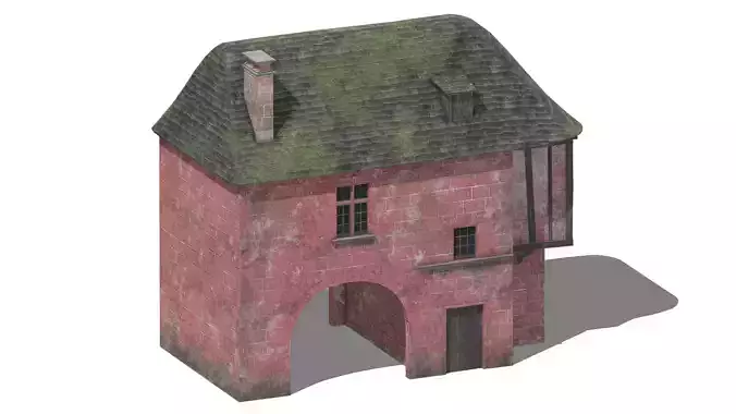 Castle Medieval Middle Ages 04 Low Poly PBR Realistic Low-poly 3D model