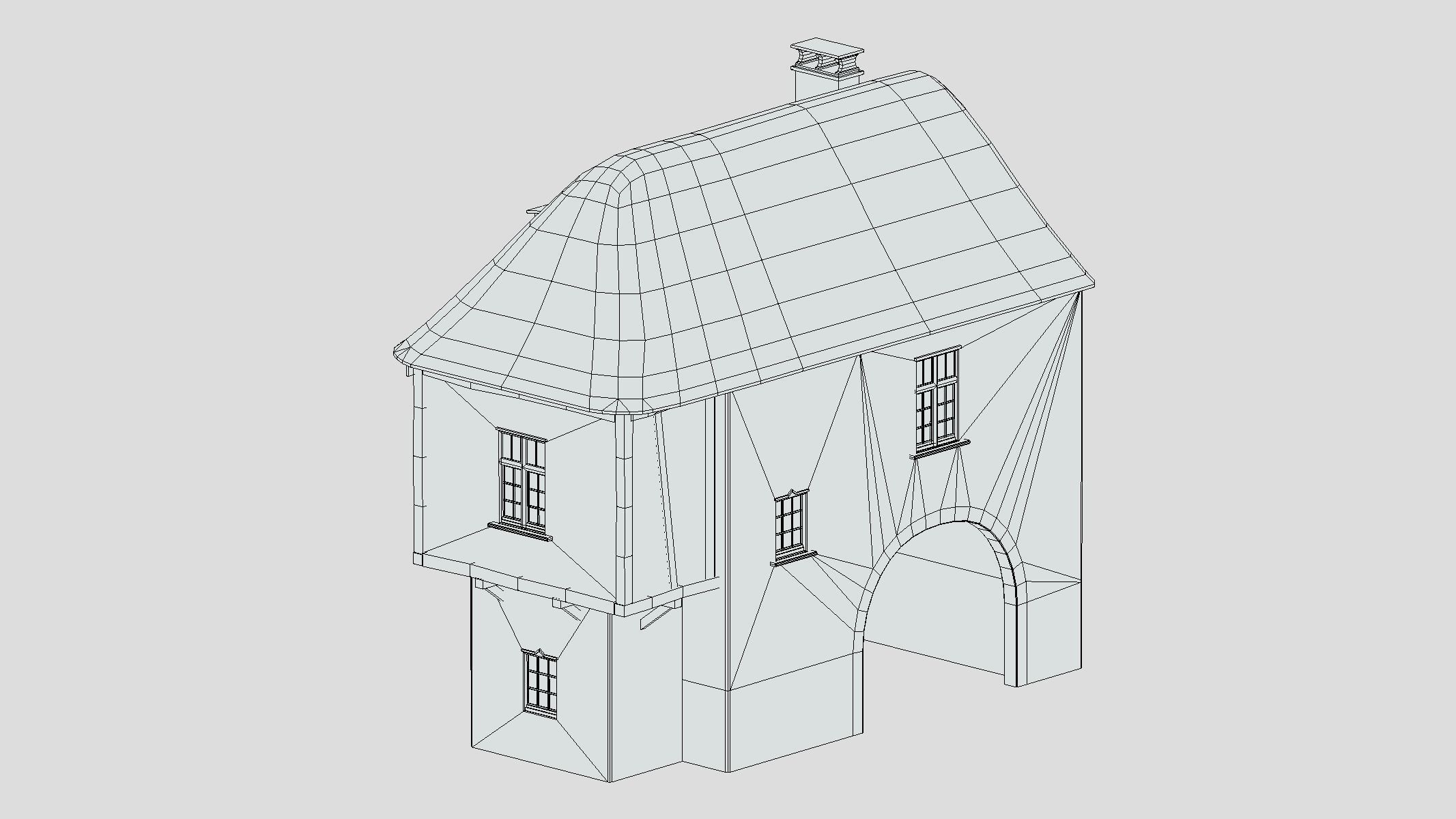 Castle Medieval Middle Ages 04 Low Poly PBR Realistic Low-poly 3D model_12