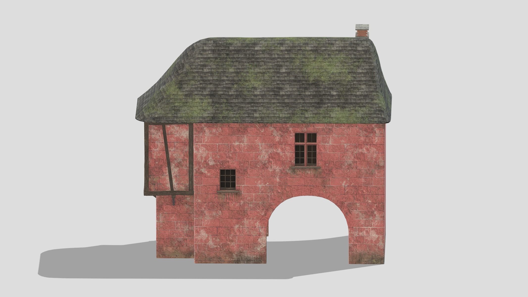 Castle Medieval Middle Ages 04 Low Poly PBR Realistic Low-poly 3D model_10