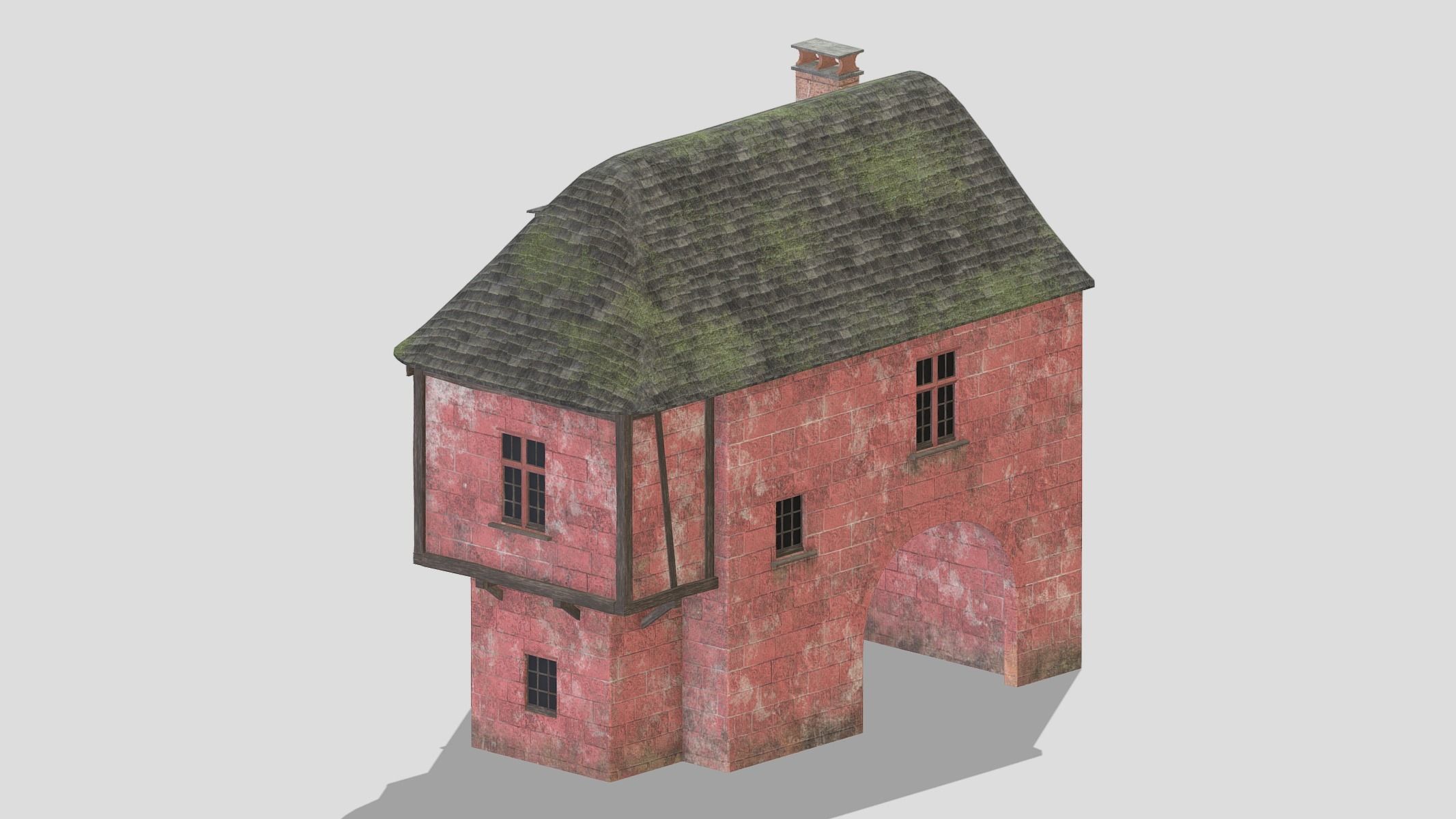 Castle Medieval Middle Ages 04 Low Poly PBR Realistic Low-poly 3D model_11