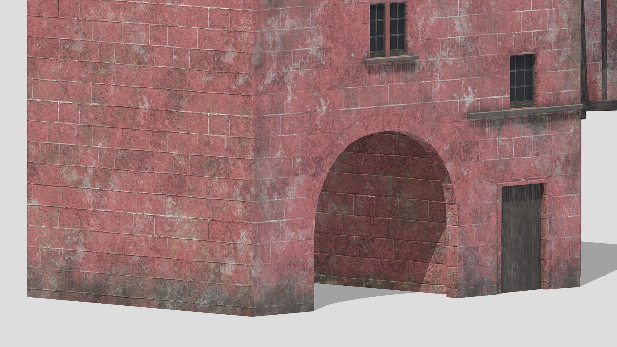 Castle Medieval Middle Ages 04 Low Poly PBR Realistic Low-poly 3D model_2