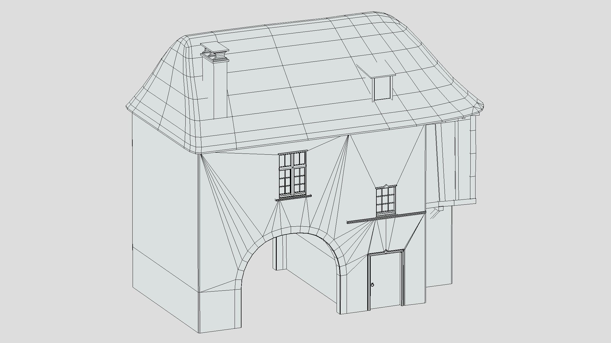 Castle Medieval Middle Ages 04 Low Poly PBR Realistic Low-poly 3D model_6