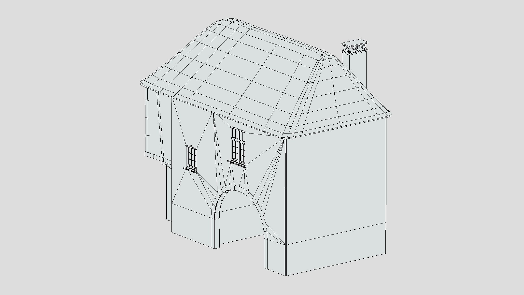 Castle Medieval Middle Ages 04 Low Poly PBR Realistic Low-poly 3D model_9