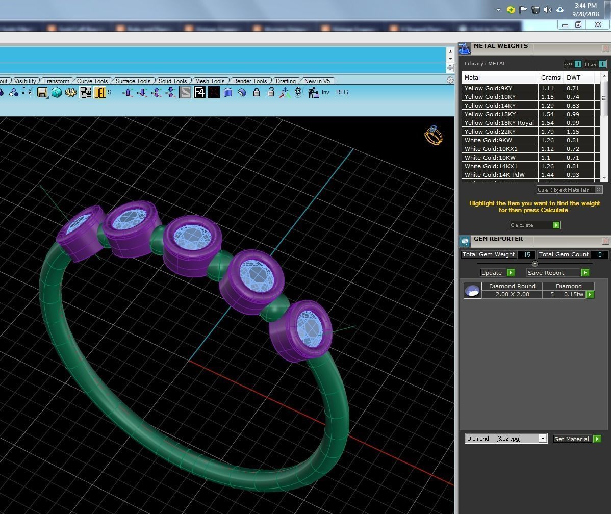 Solitaire Women Light Weight Band Ring 3D print model_4
