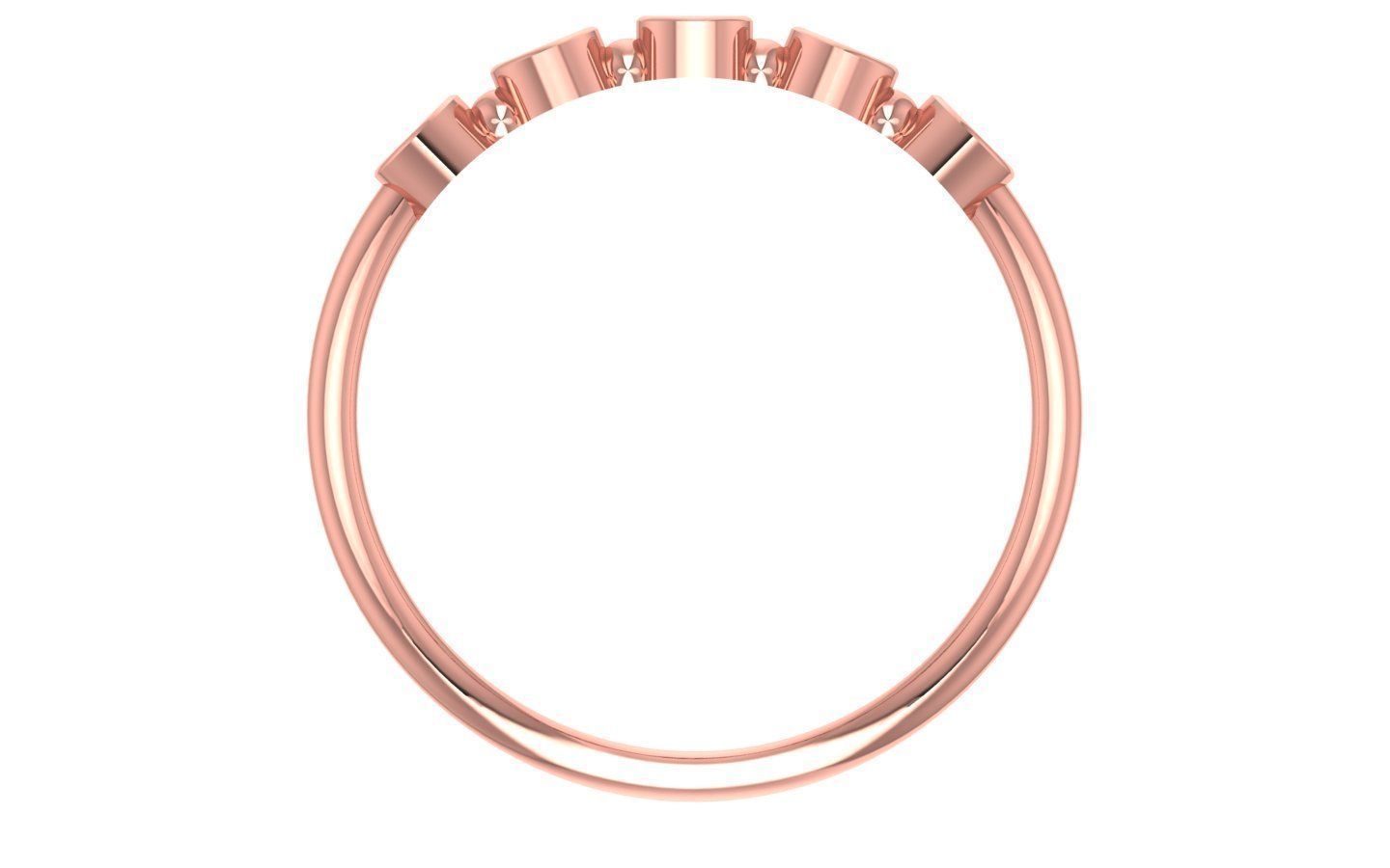 Solitaire Women Light Weight Band Ring 3D print model_1