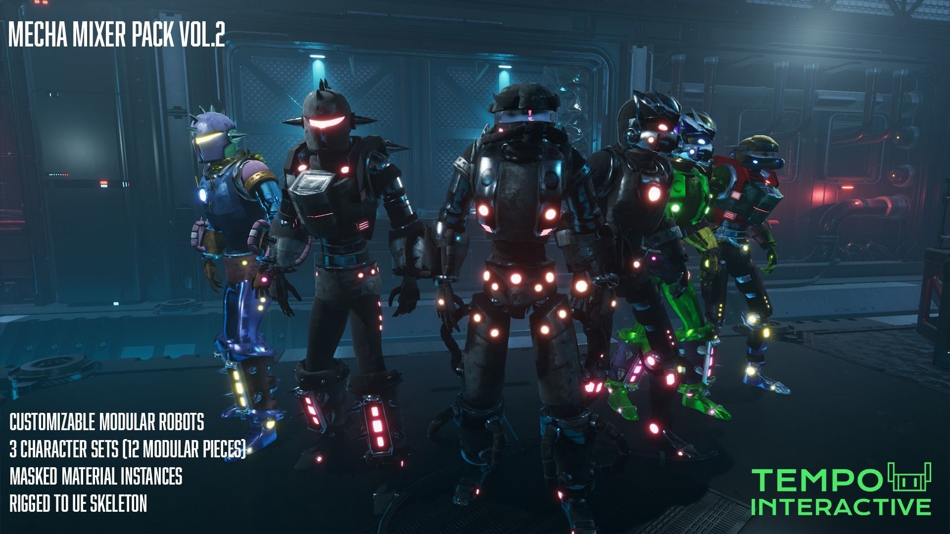 Mecha Mixer Pack Vol 2 Low-poly 3D model_3