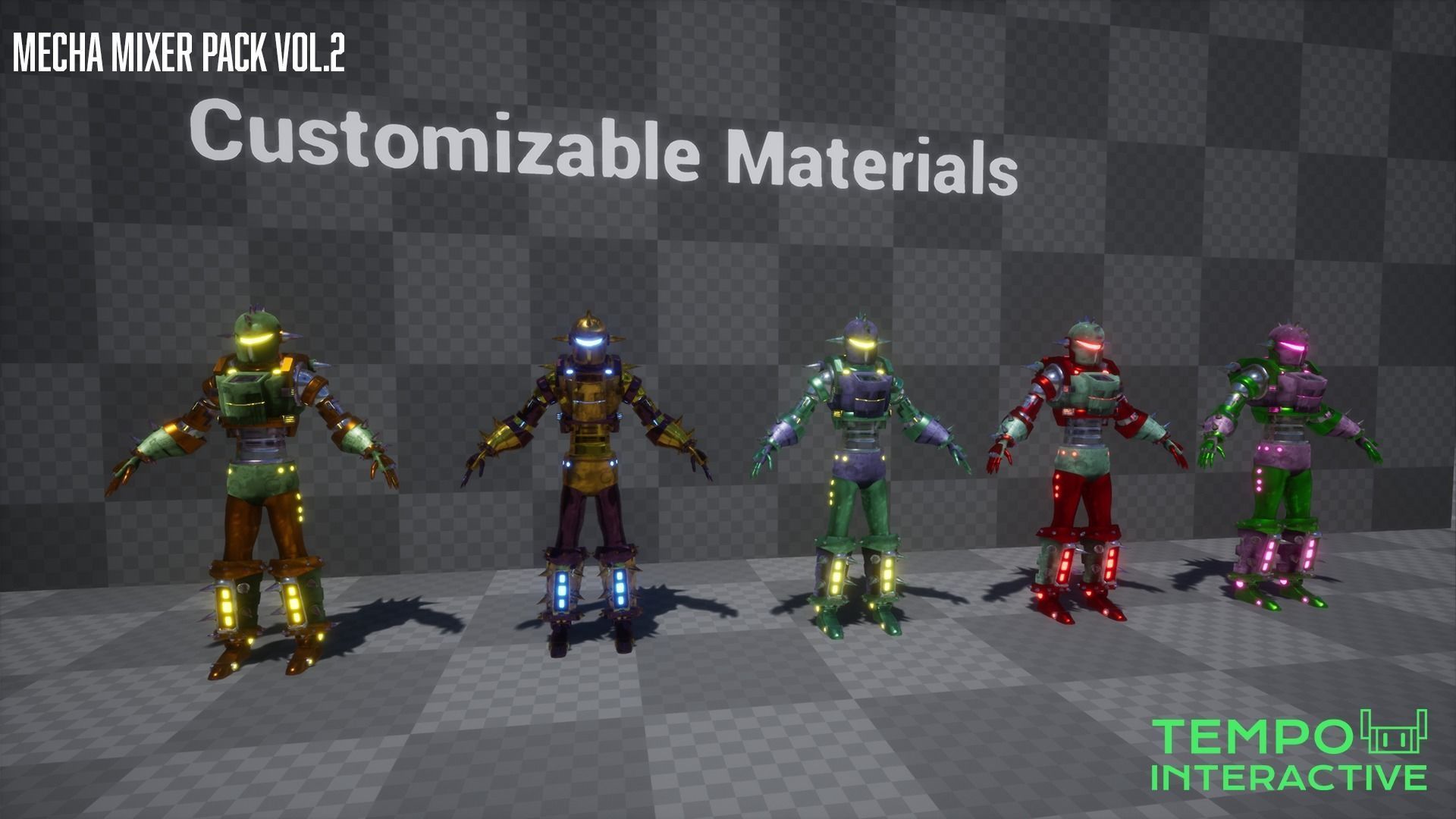 Mecha Mixer Pack Vol 2 Low-poly 3D model_12