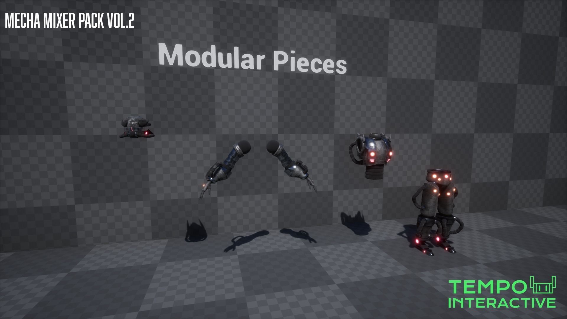 Mecha Mixer Pack Vol 2 Low-poly 3D model_9