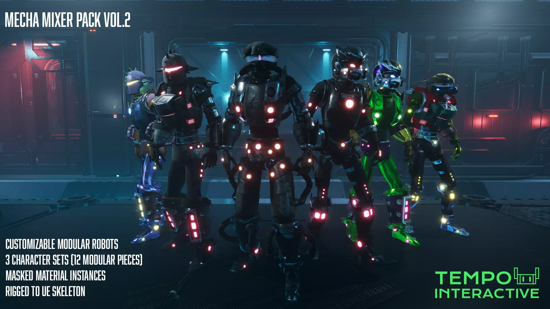 Mecha Mixer Pack Vol 2 Low-poly 3D model_0