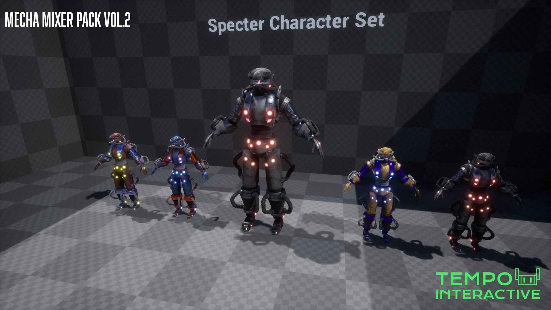 Mecha Mixer Pack Vol 2 Low-poly 3D model_8