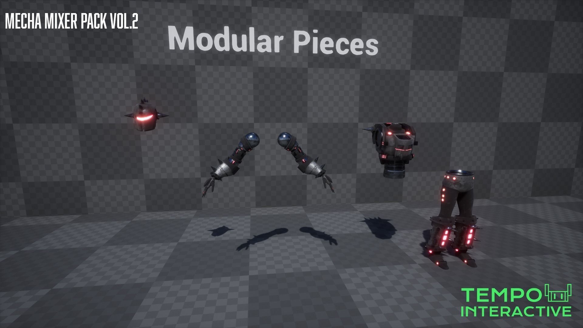 Mecha Mixer Pack Vol 2 Low-poly 3D model_13