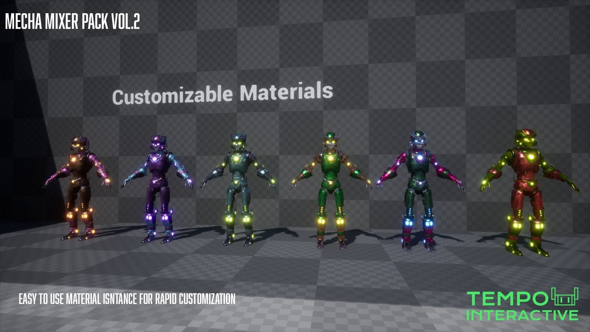 Mecha Mixer Pack Vol 2 Low-poly 3D model_5