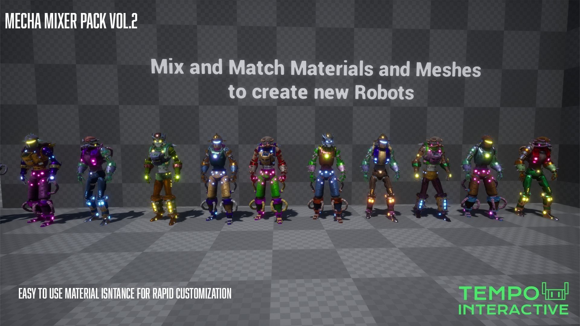 Mecha Mixer Pack Vol 2 Low-poly 3D model_15