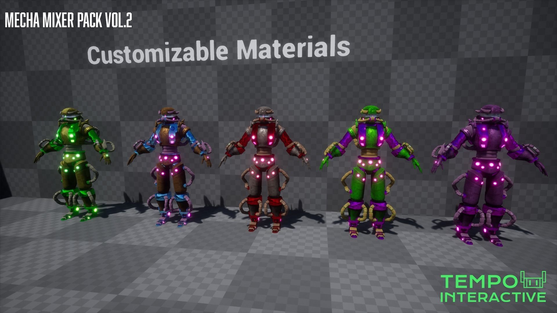 Mecha Mixer Pack Vol 2 Low-poly 3D model_10