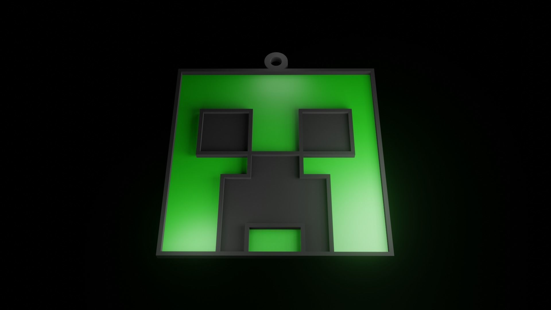 Minecraft Creeper Head Christmas Decoration 3D print model_2