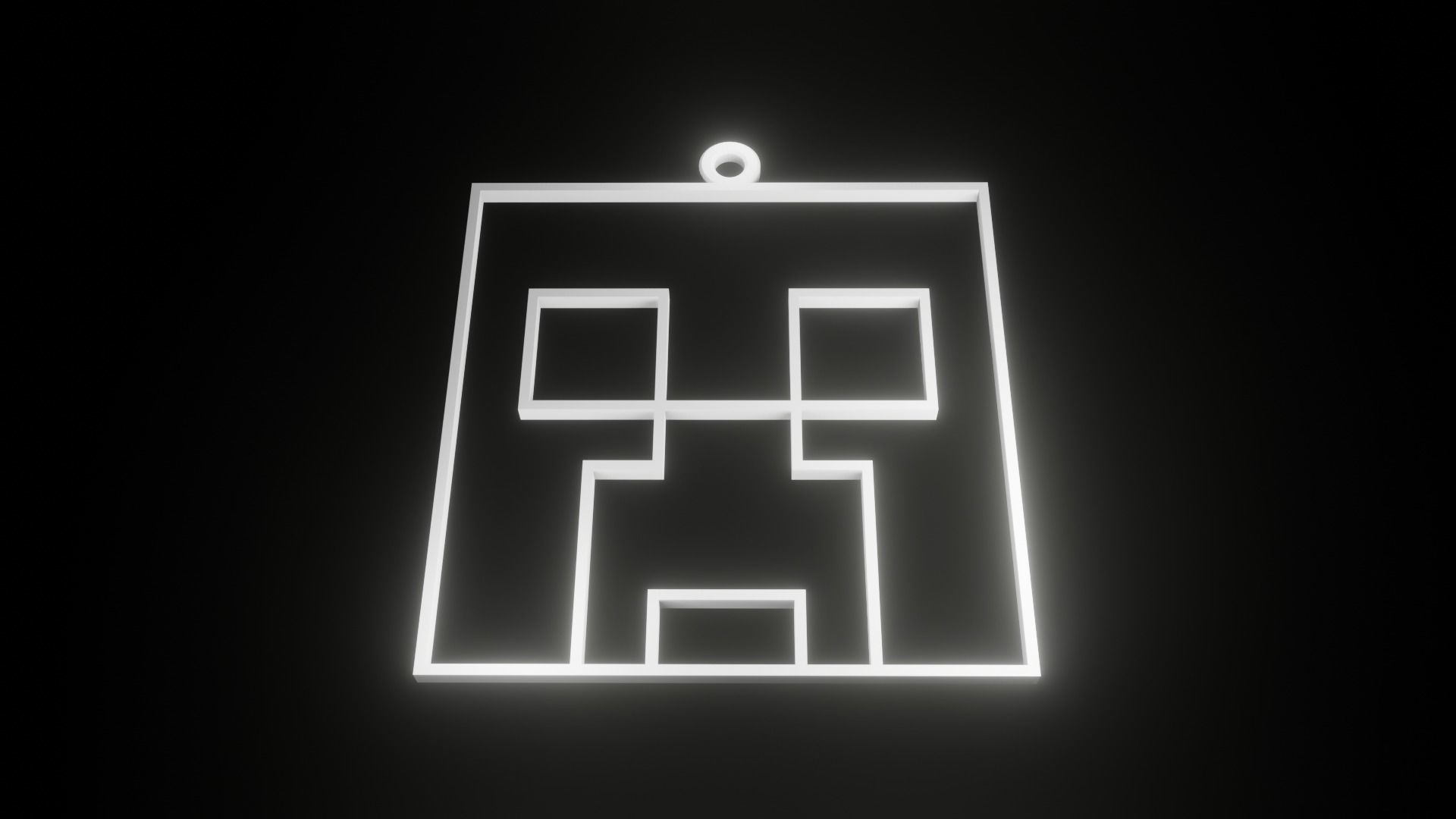 Minecraft Creeper Head Christmas Decoration 3D print model_5