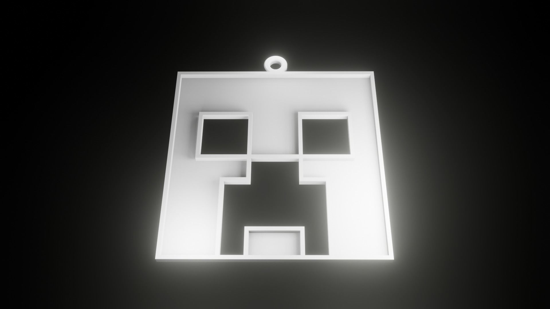 Minecraft Creeper Head Christmas Decoration 3D print model_1