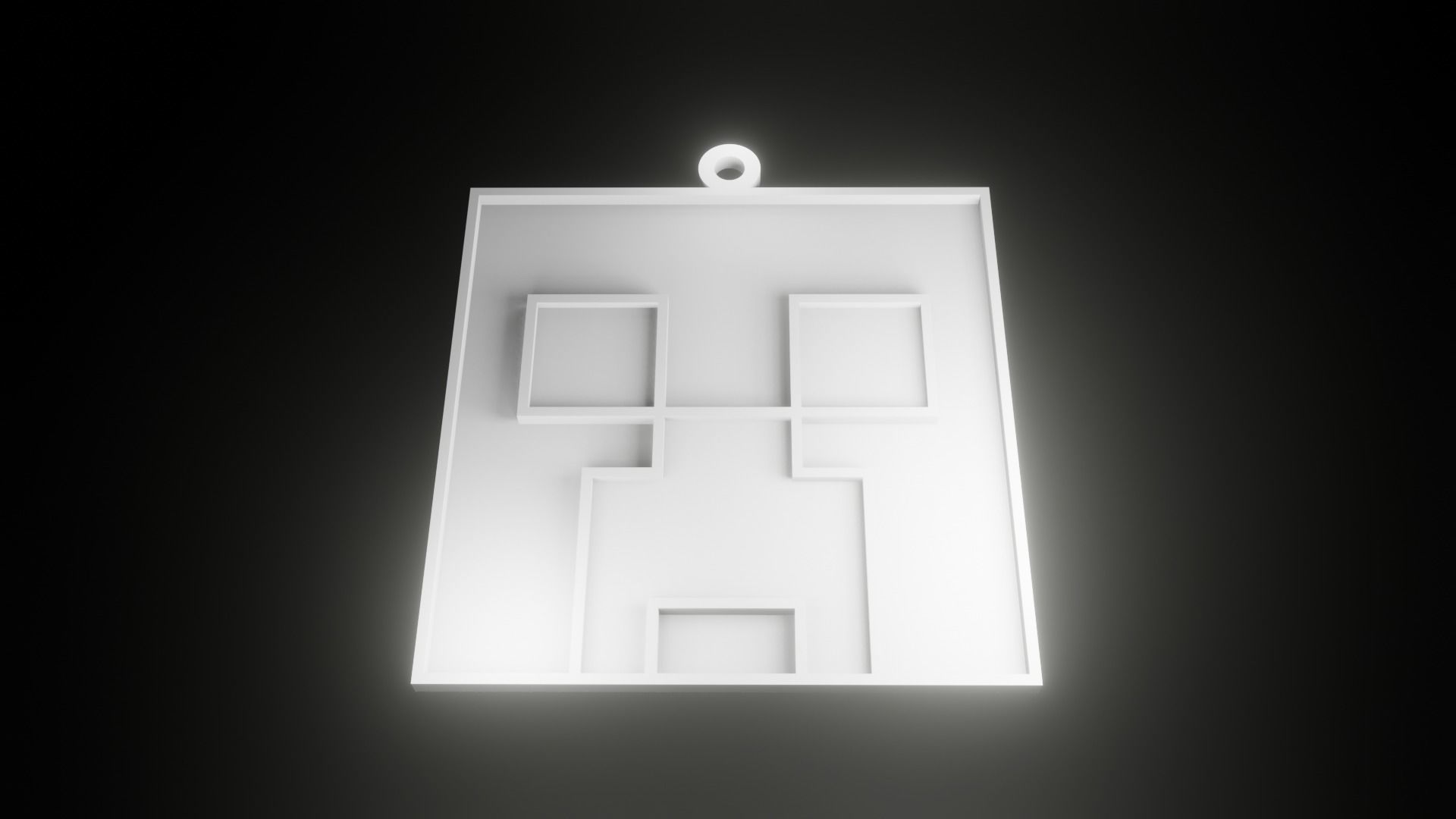 Minecraft Creeper Head Christmas Decoration 3D print model_3