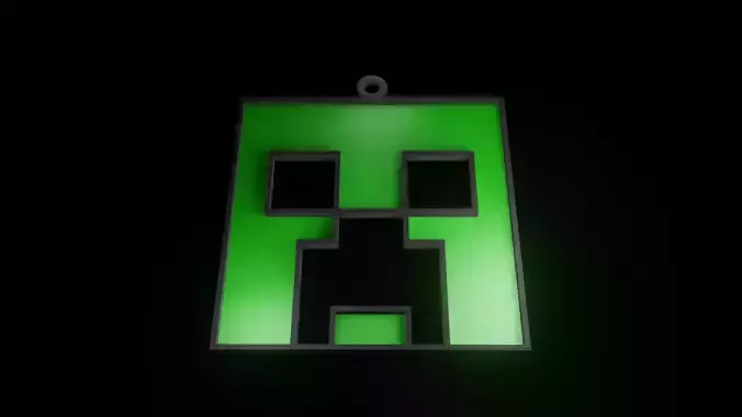 Minecraft Creeper Head Christmas Decoration 3D print model