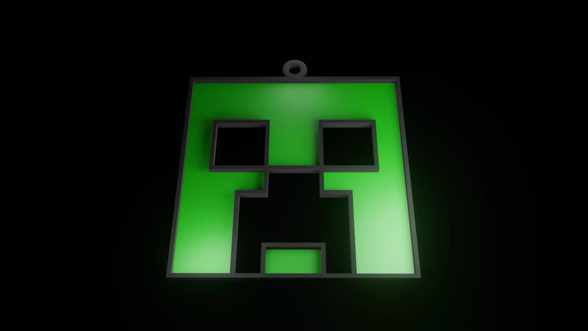 Minecraft Creeper Head Christmas Decoration 3D print model_0