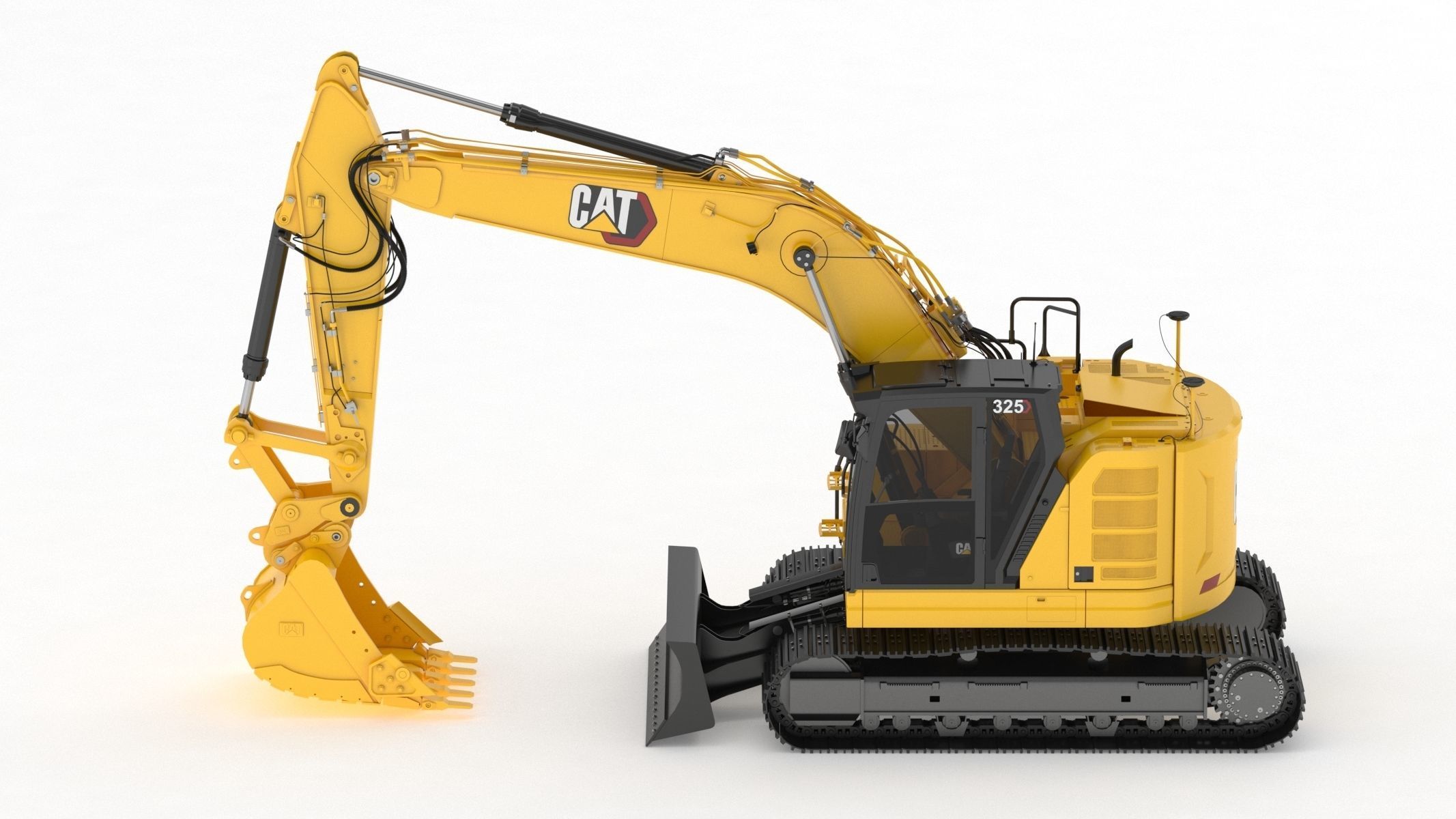 Cat 325 Hydraulic Excavator 3D model_7