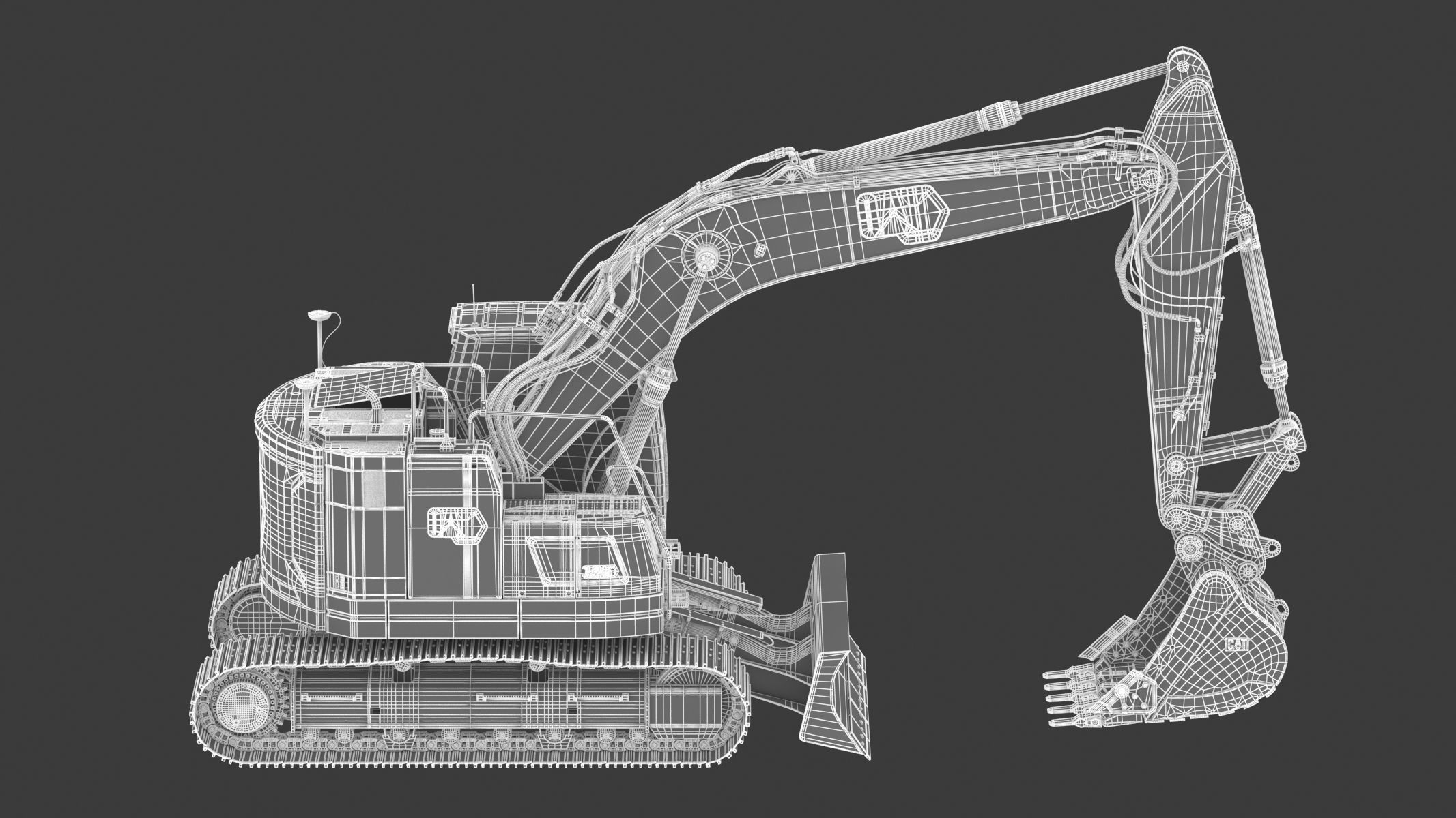 Cat 325 Hydraulic Excavator 3D model_24