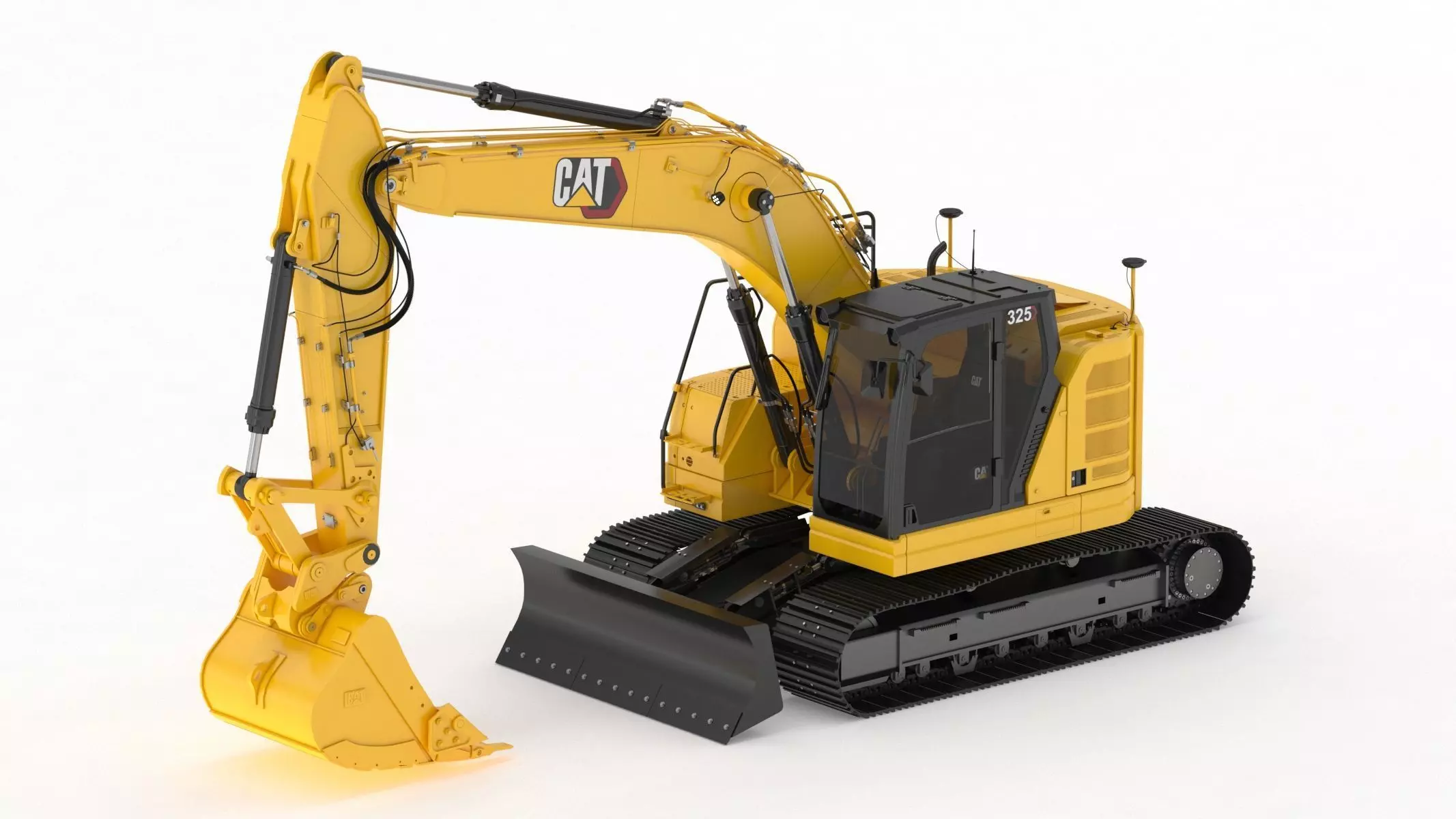 Cat 325 Hydraulic Excavator 3D model_0
