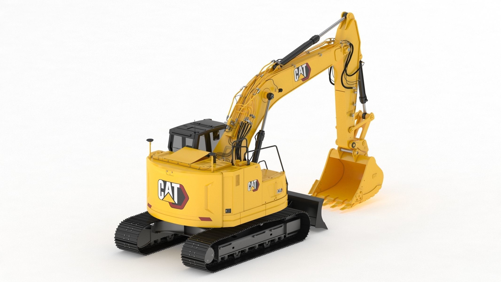 Cat 325 Hydraulic Excavator 3D model_4