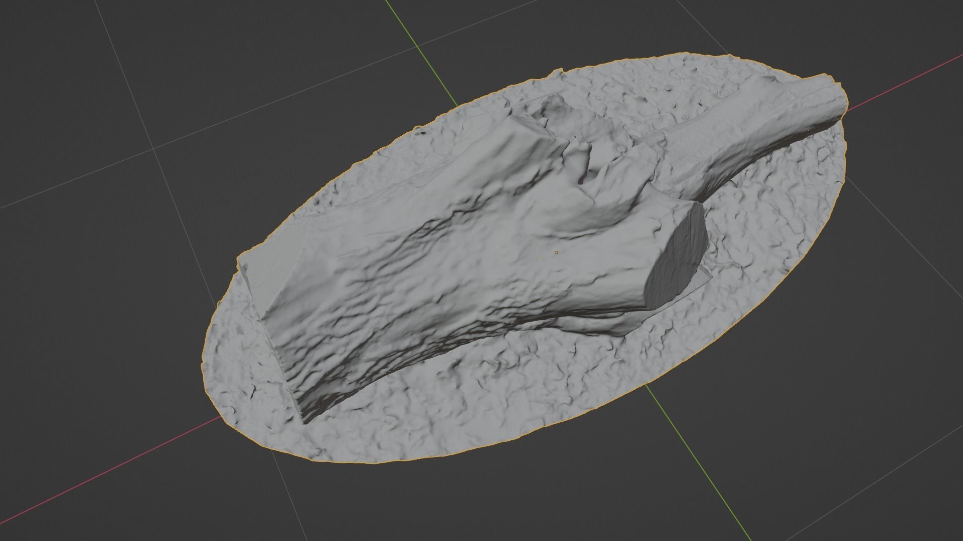 City Park Log Low-poly 3D model_17