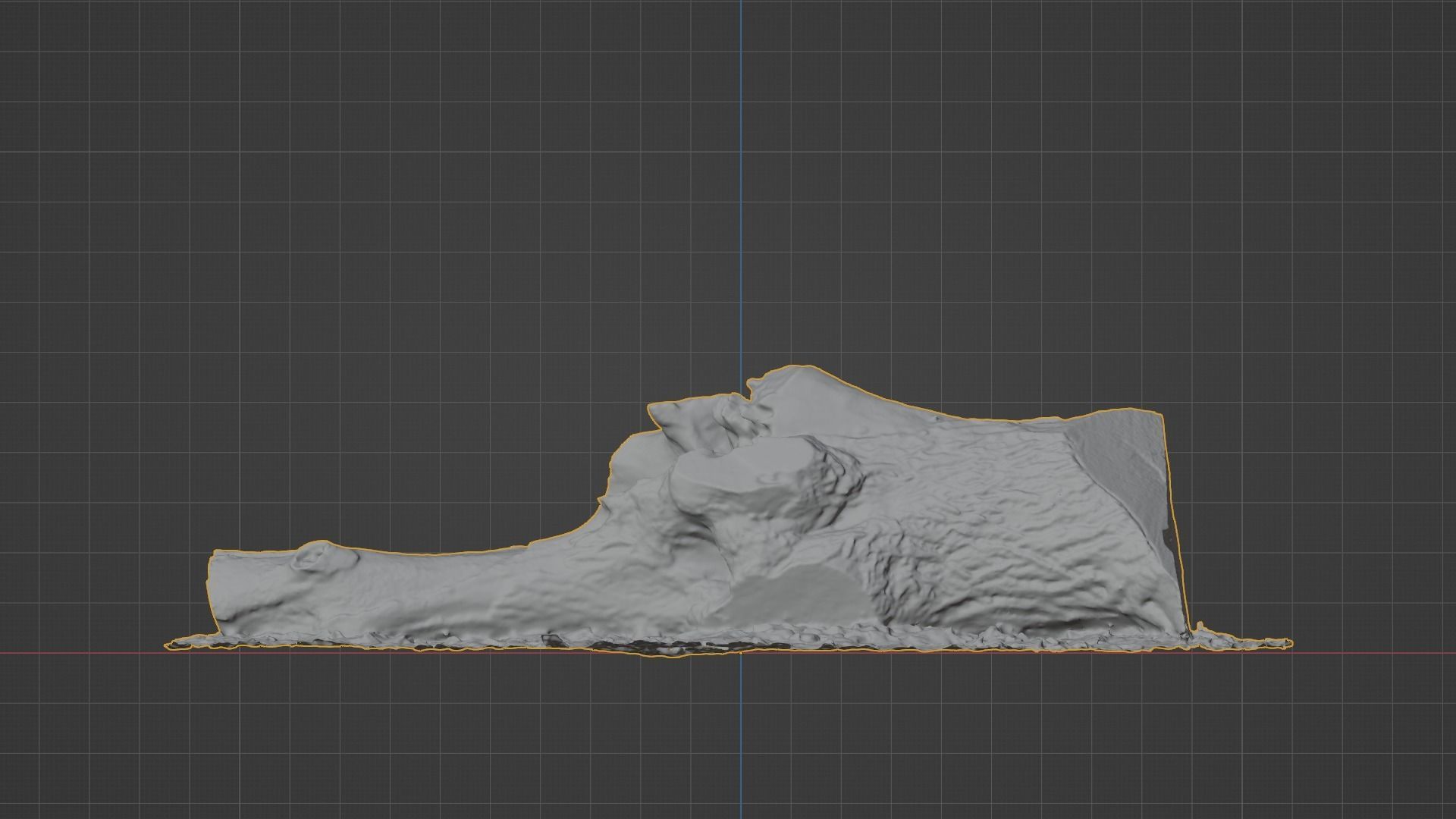 City Park Log Low-poly 3D model_16