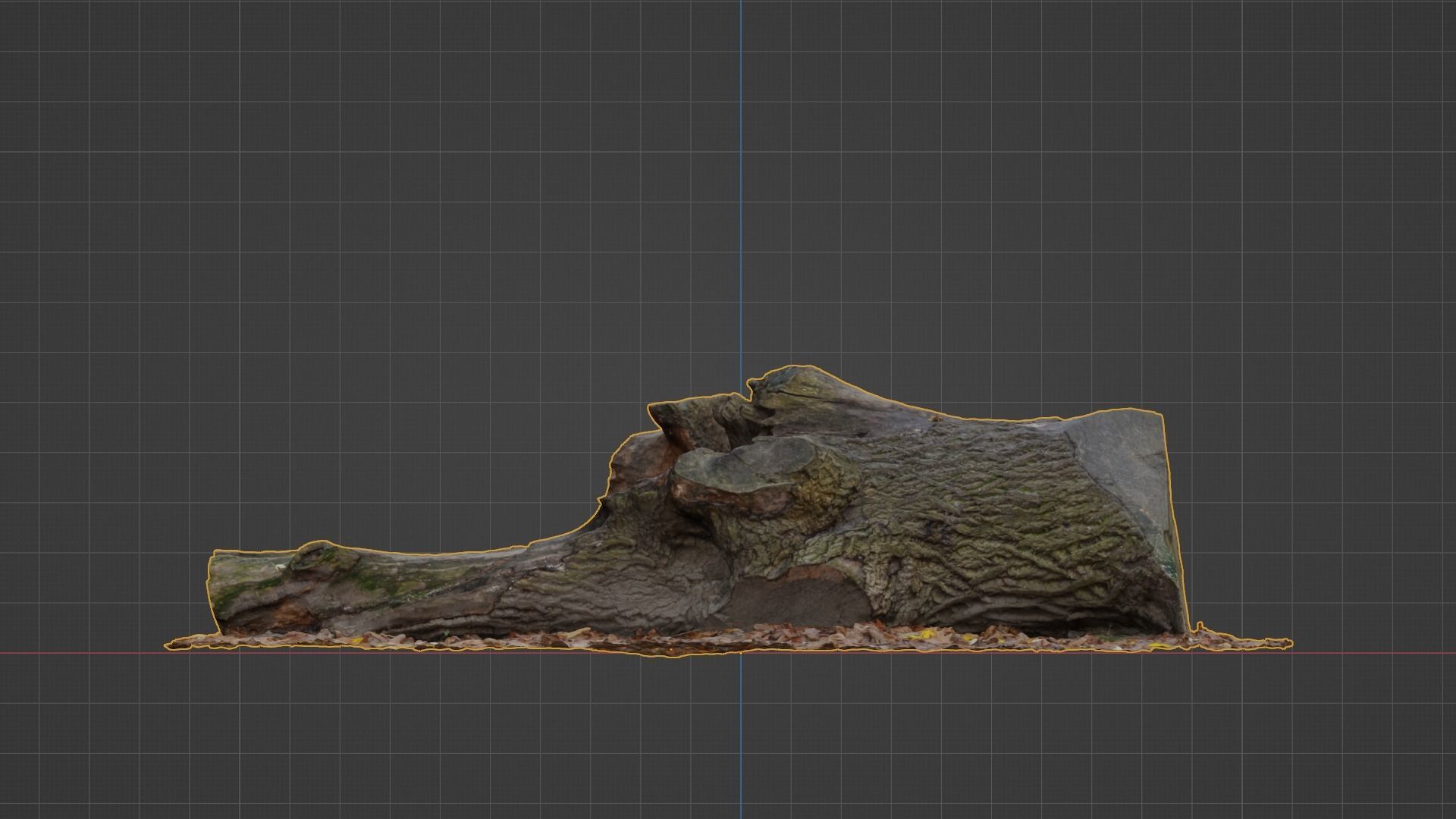 City Park Log Low-poly 3D model_15