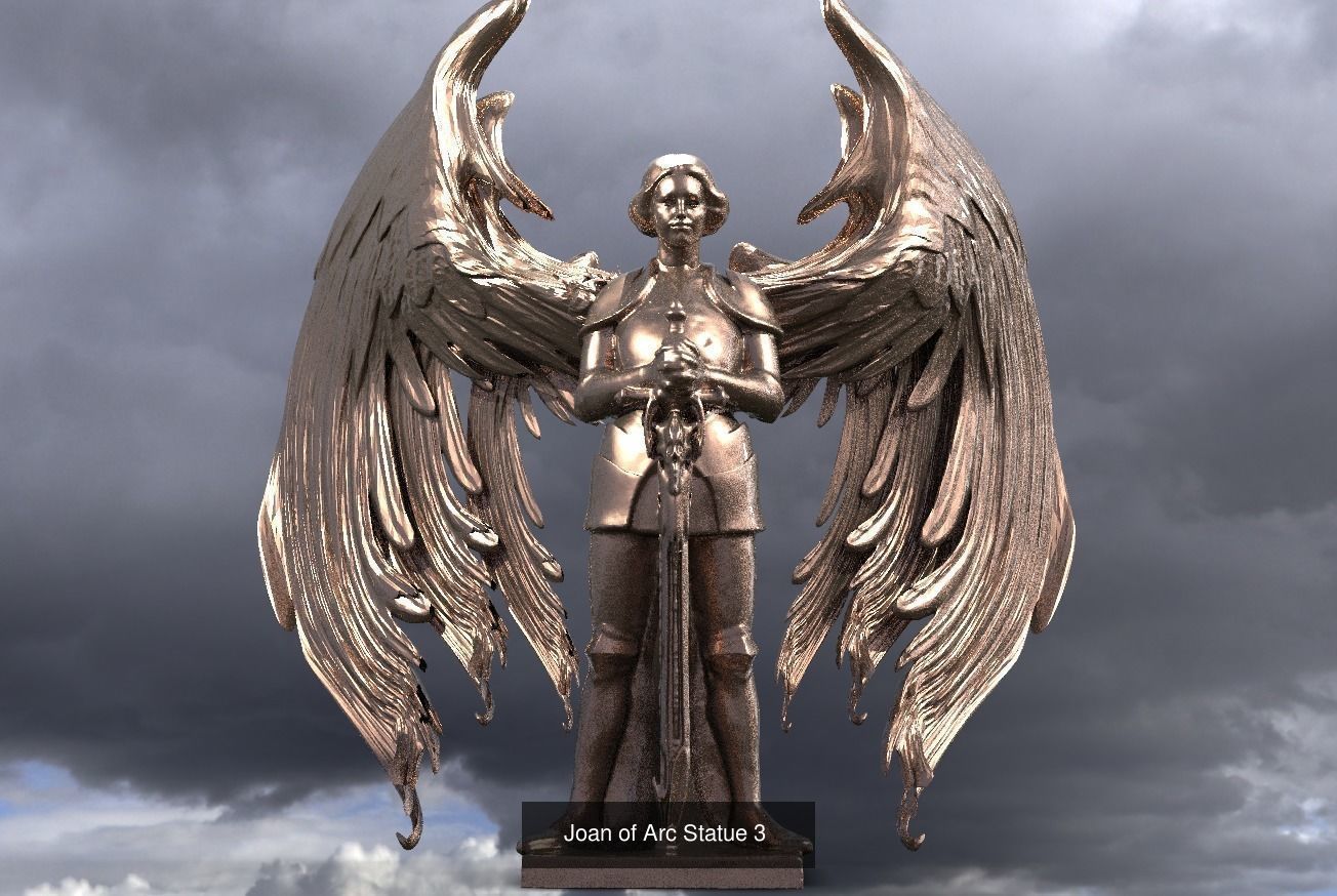 Angelic Female Statues 3D Model Collection_22