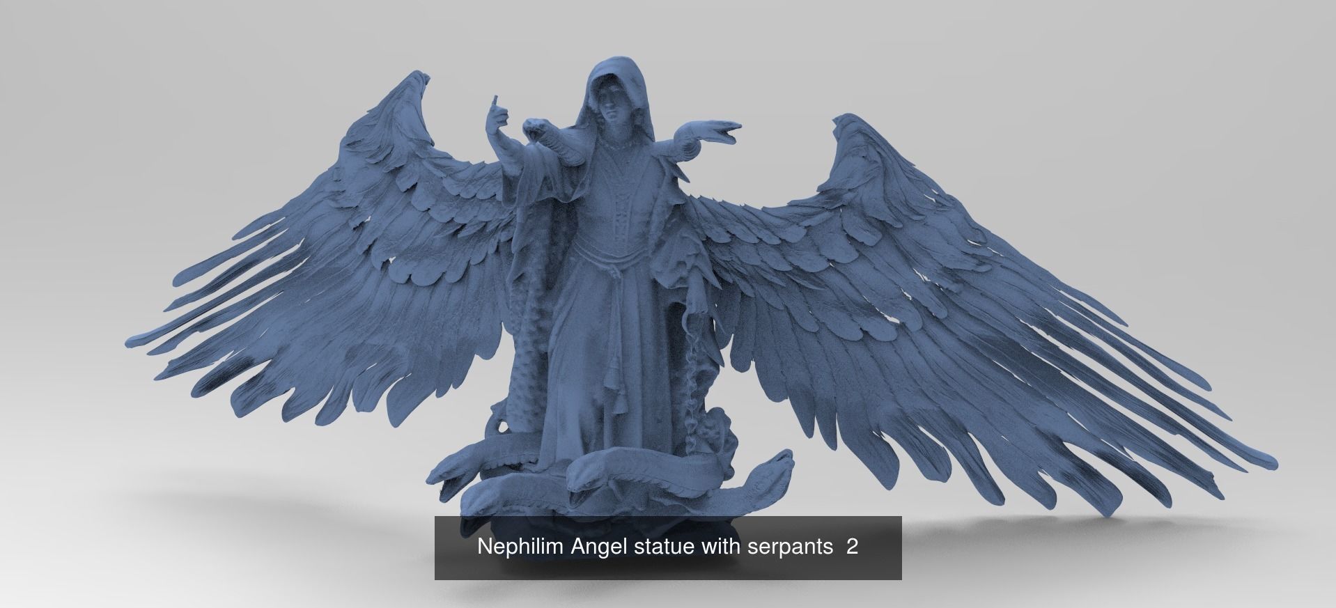 Angelic Female Statues 3D Model Collection_5