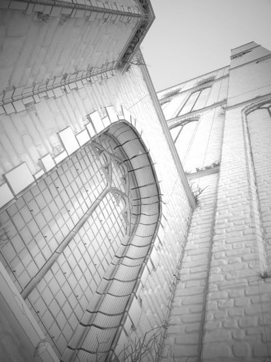 Old Fashioned Building Scene 3D model_1