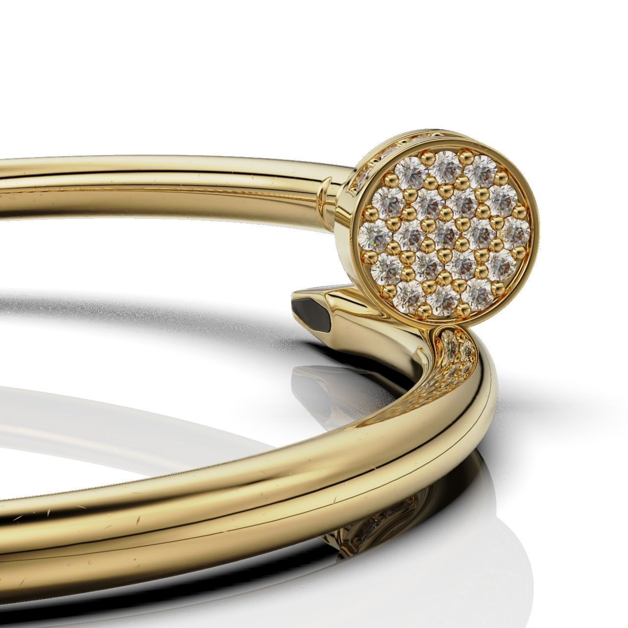 Braclet Carnation with enamel In trends 3D print model_12