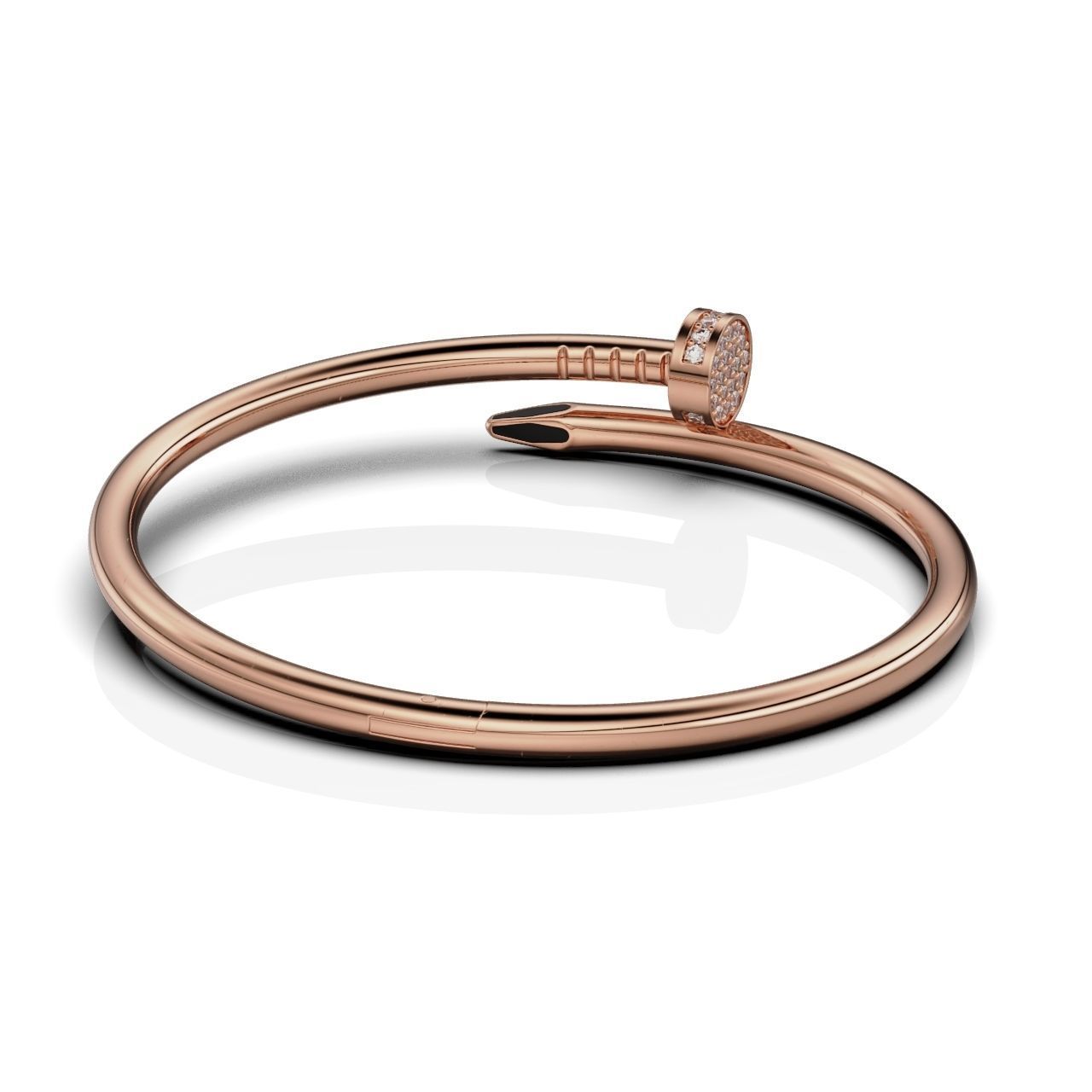 Braclet Carnation with enamel In trends 3D print model_3