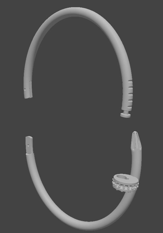 Braclet Carnation with enamel In trends 3D print model_15