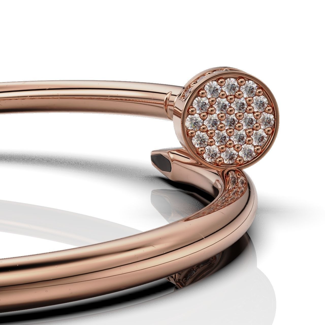 Braclet Carnation with enamel In trends 3D print model_14