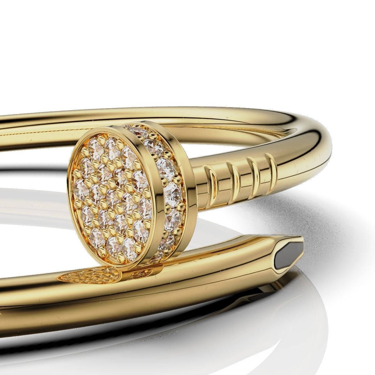 Braclet Carnation with enamel In trends 3D print model_10