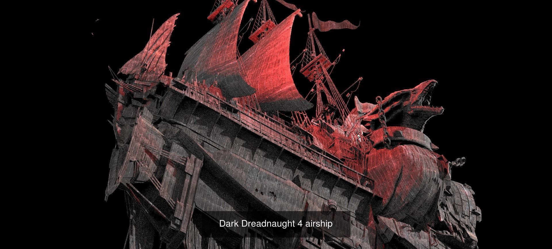 Historical Fantasy Airships 1 3D Model Collection_15