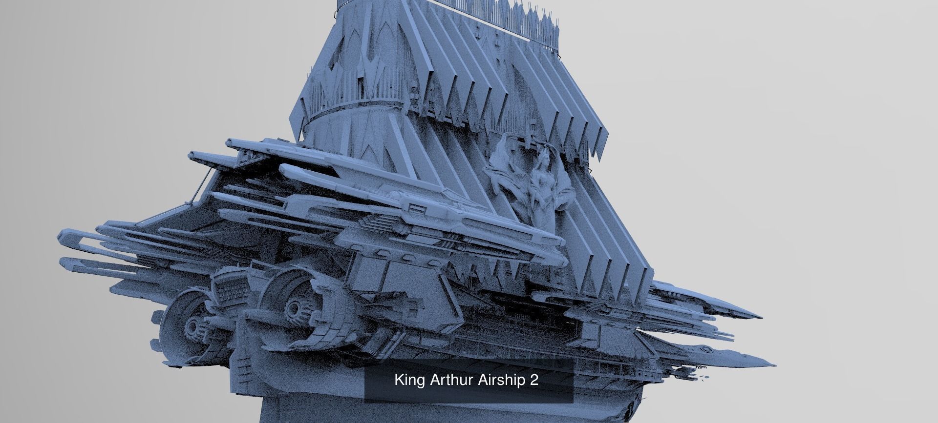 Historical Fantasy Airships 1 3D Model Collection_11