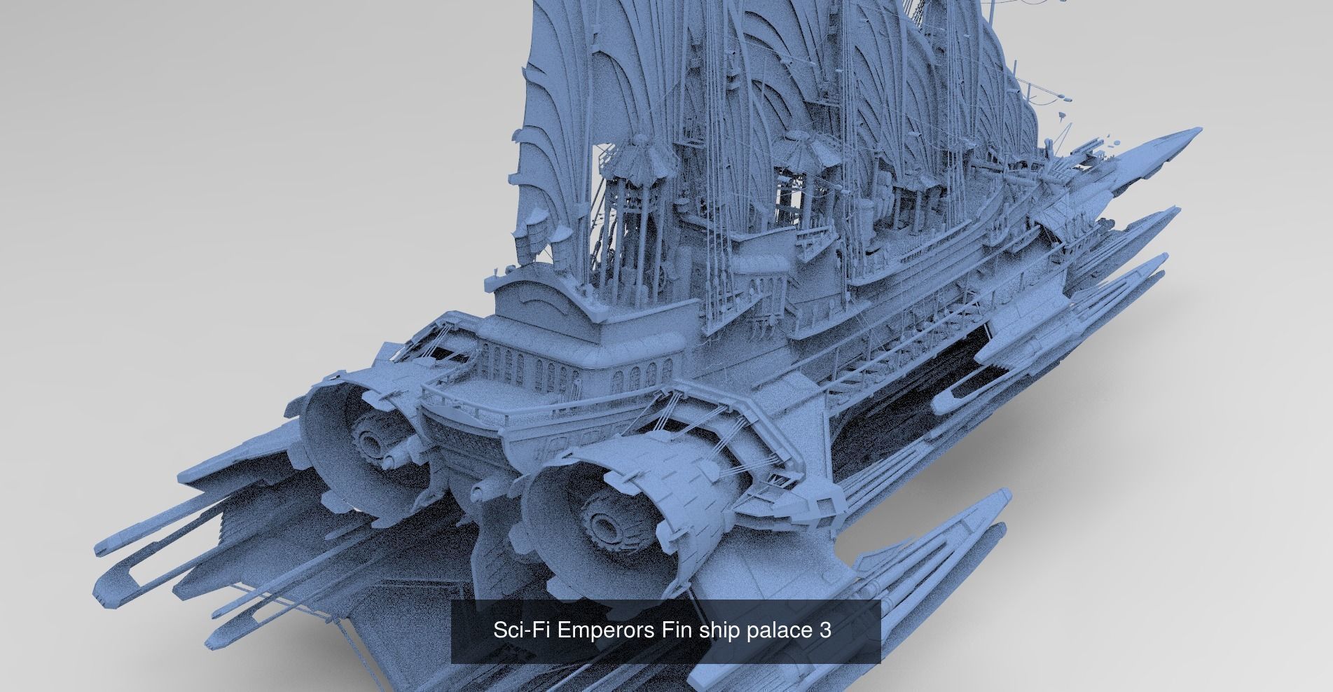 Historical Fantasy Airships 1 3D Model Collection_4