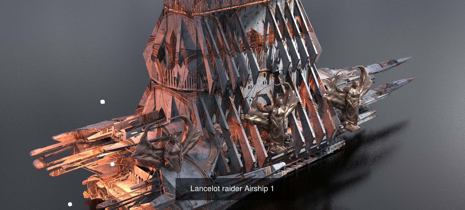 Historical Fantasy Airships 1 3D Model Collection_13