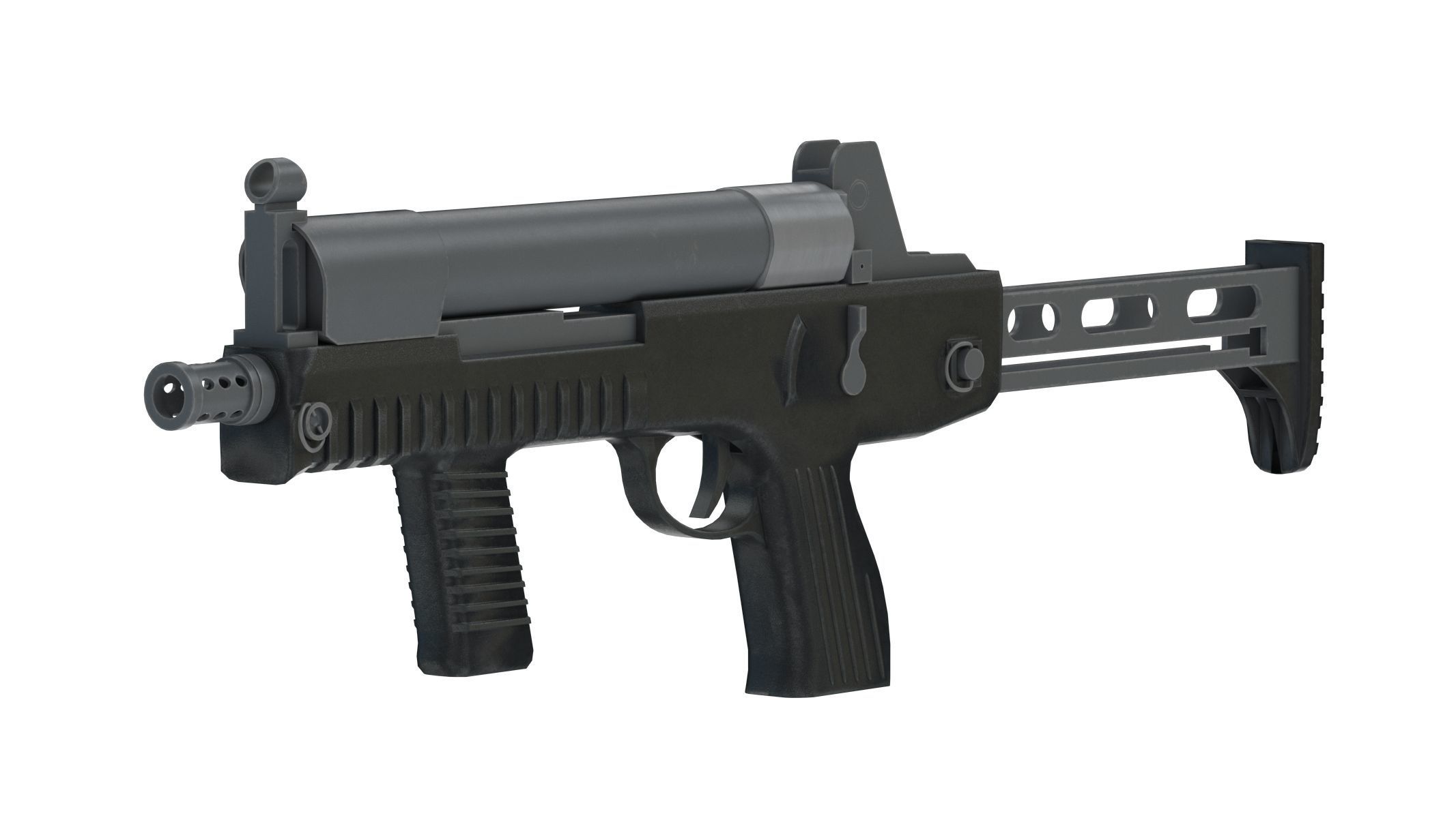 CF 05 Submachine gun Low Poly PBR Realistic Low-poly 3D model_3