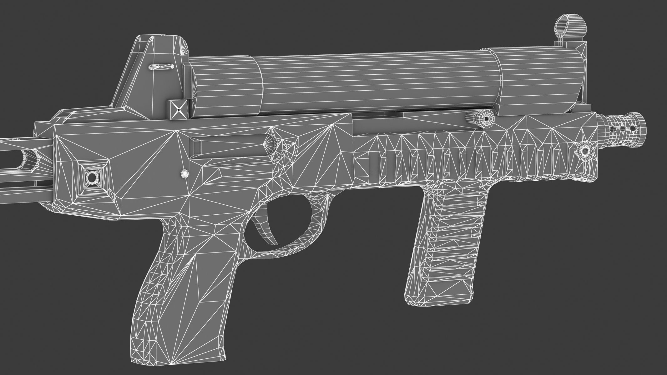 CF 05 Submachine gun Low Poly PBR Realistic Low-poly 3D model_20