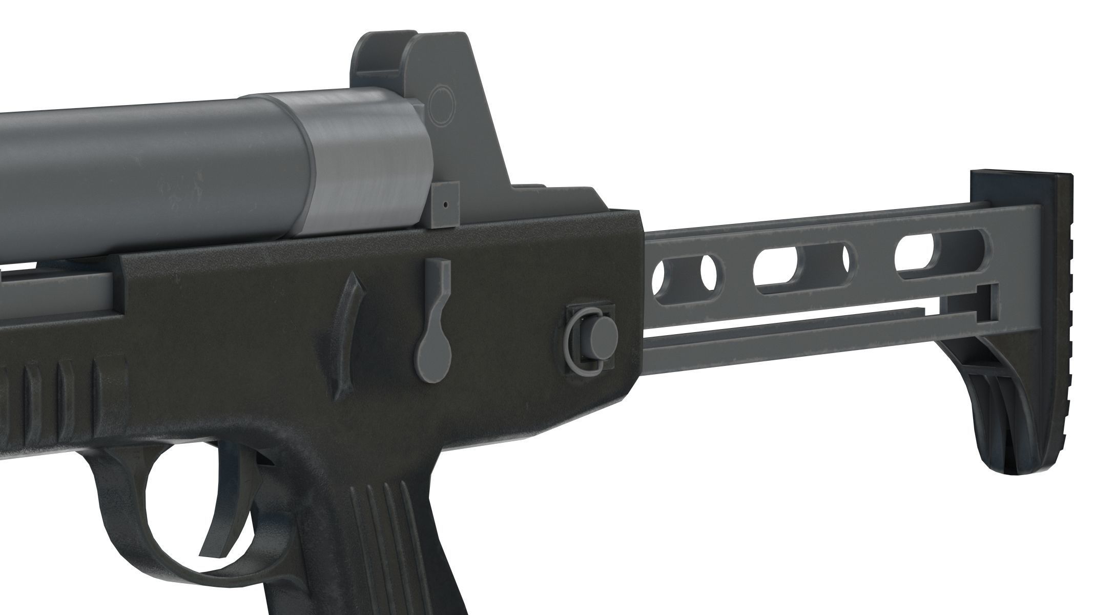 CF 05 Submachine gun Low Poly PBR Realistic Low-poly 3D model_8