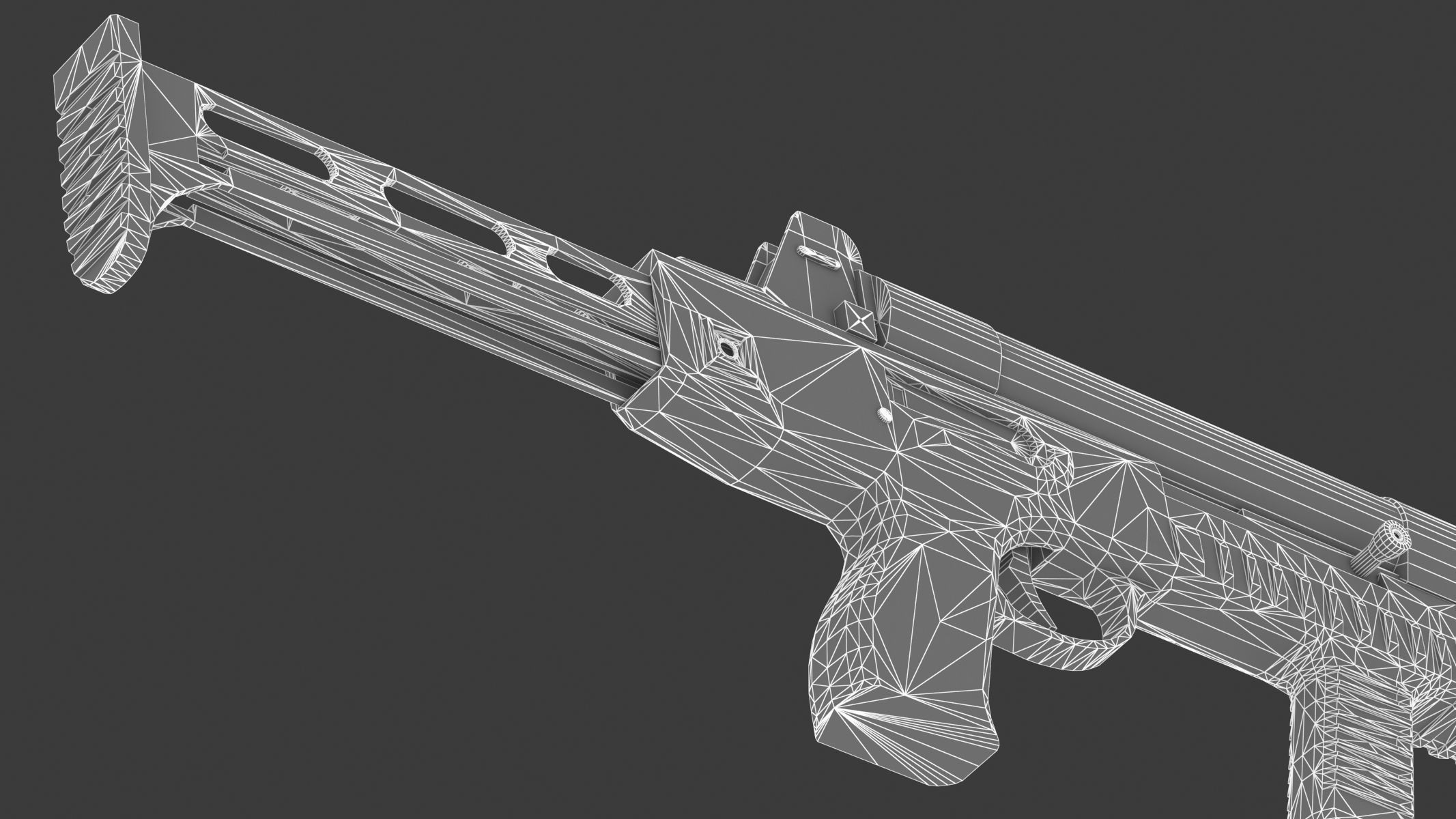 CF 05 Submachine gun Low Poly PBR Realistic Low-poly 3D model_26