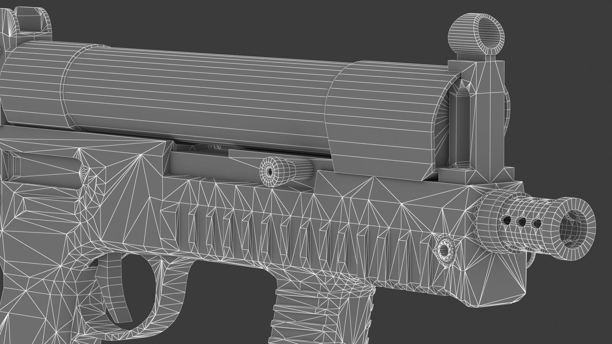 CF 05 Submachine gun Low Poly PBR Realistic Low-poly 3D model_24