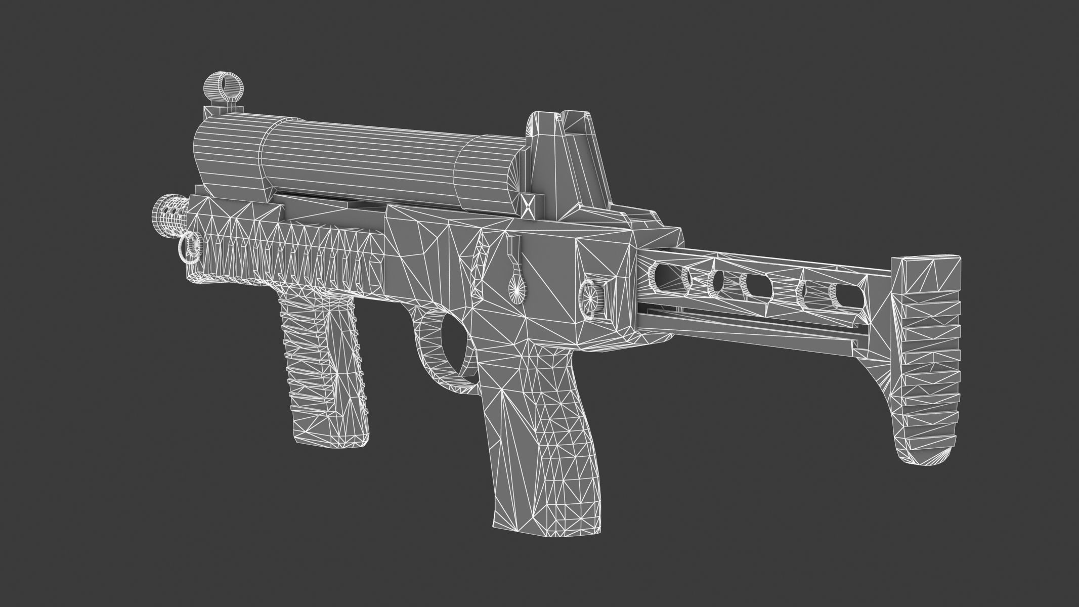CF 05 Submachine gun Low Poly PBR Realistic Low-poly 3D model_16